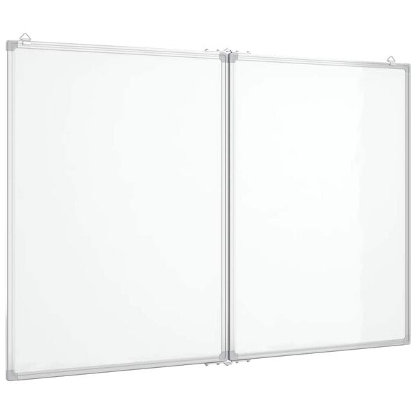 vidaXL Magnetic Whiteboard Foldable 100x80x1.7 cm Aluminium