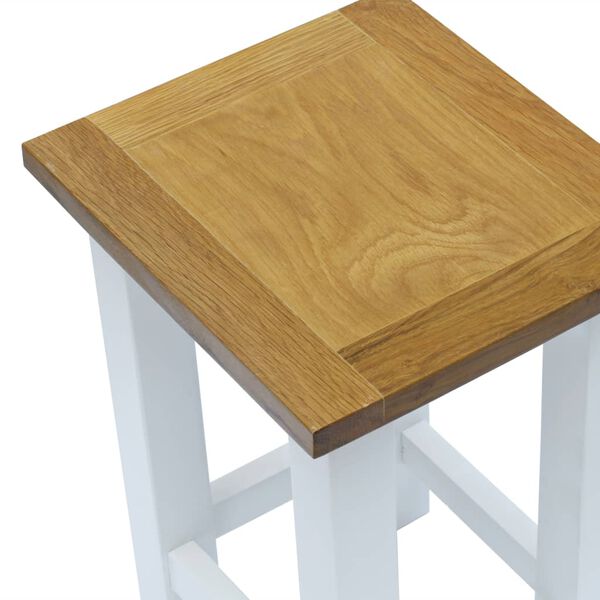 vidaXL End Tables 2 pcs 27x24x37 cm Solid Oak Wood