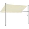 vidaXL Retractable Awning Cream 300x150 cm Fabric and Steel