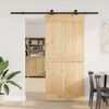 vidaXL Sliding Door with Hardware Set 95x210 cm Solid Wood Pine