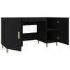 vidaXL Desk Black 140x50x75 cm Engineered Wood