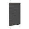 vidaXL Pleated Blind Black 80x100 cm Fabric Width 79.4 cm Polyester