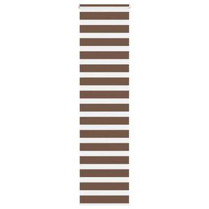 vidaXL Zebra Blind Brown 55x230 cm Fabric Width 50.9 cm Polyester