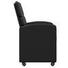 vidaXL Dining Chairs with Wheels 2 pcs Black 58 x 65 x 98 cm