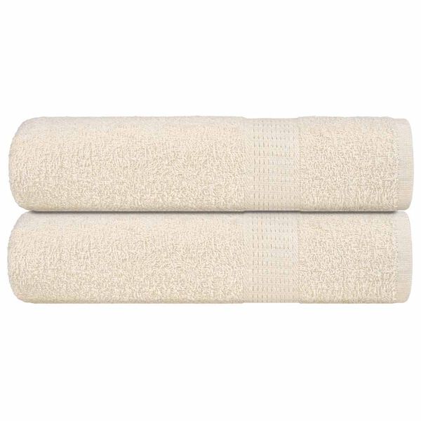 vidaXL Shower Towels "FROGN" 2 pcs Cream 70x140 cm 360 gsm