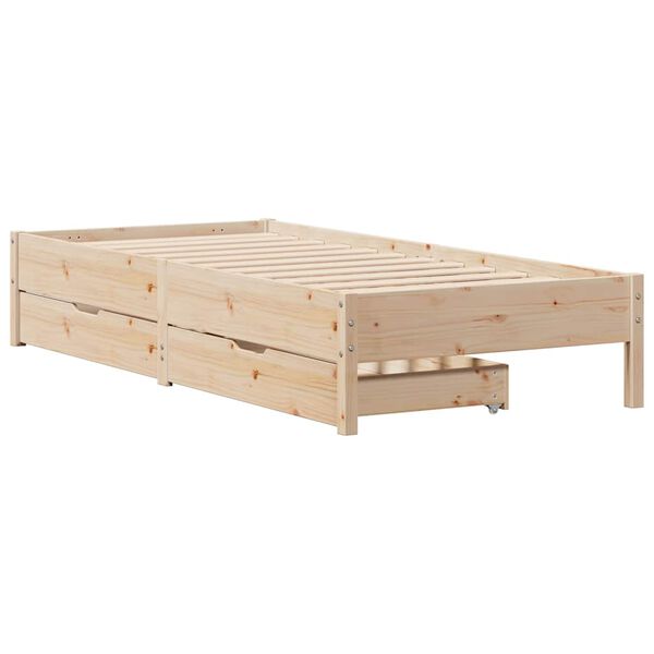 vidaXL Bed Frame without Mattress 100x200 cm Solid Wood Pine