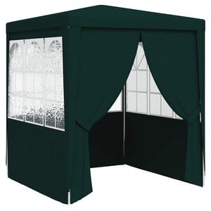 vidaXL Professional Party Tent with Side Walls 2x2 m Green 90 g/m?