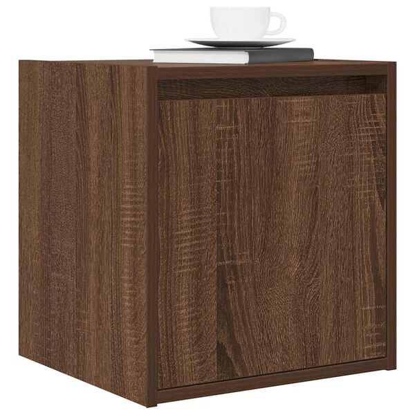 vidaXL Wall-Mounted Bedside Cabinets 2 pcs Brown Oak 38x34x40 cm