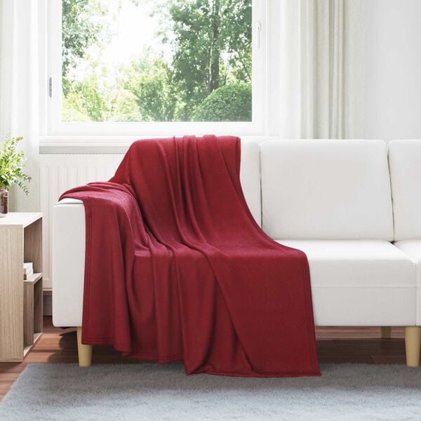 vidaXL Throw Blankets 24 pcs Bordeaux Red 170 x 130 cm Fleece