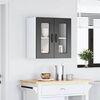 vidaXL Kitchen Wall Cabinet with Glass Door Kalmar Black Engineered Wood
