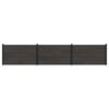 vidaXL Fence Set 3 pcs 526 x 105 cm WPC and Aluminium Black