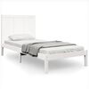 vidaXL Bed Frame without Mattress White 90X190 cm Solid Wood Pine