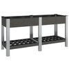 vidaXL Garden Raised Bed with Shelf Grey 175x50x75 cm WPC