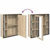 vidaXL Bathroom Furniture Set with Shelf 3 pcs Brown Engineered wood