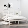 vidaXL Bed Frame without Mattress White Solid Wood 140x200 cm (810018+818671)