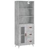 vidaXL Highboard Concrete Grey 69,5x34x180 cm Engineered Wood