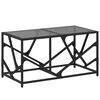 vidaXL Coffee Table with Black Glass Top 78,5x40x41 cm Steel