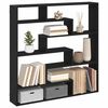 vidaXL Wall Cube Shelf 7 Compartments Black Engineered Wood