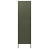 vidaXL Wardrobe Olive Green 90x50x180 cm Steel