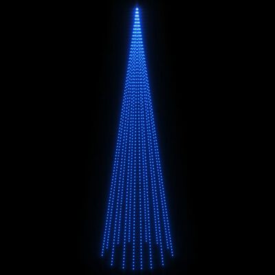 vidaXL Christmas Tree on Flagpole Blue 1134 LEDs 800 cm