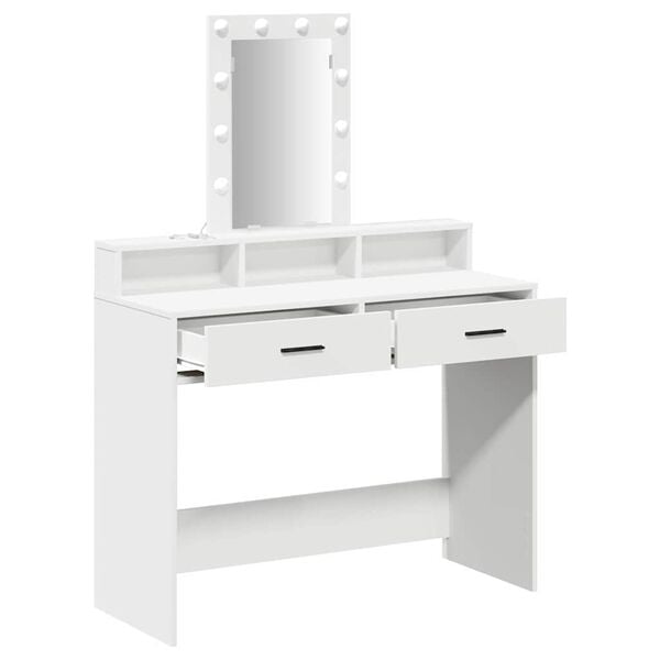 vidaXL Dressing Table White 100 x 41 x 140 cm Engineered Wood