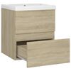 vidaXL Sink Cabinet with Built-in Basin Sonoma Oak Engineered Wood
