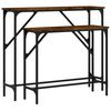vidaXL Console Tables 2 pcs Smoked Oak Engineered Wood
