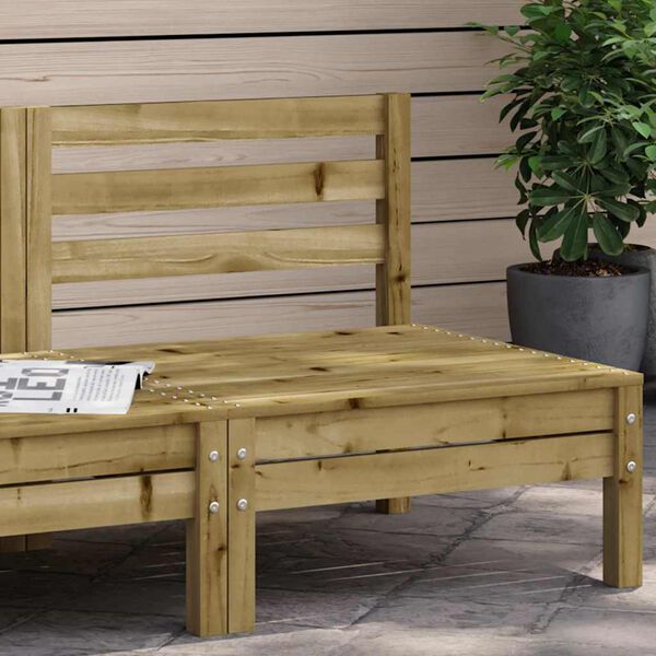 vidaXL Garden Sofa Armless Impregnated Wood Pine