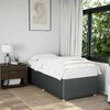 vidaXL Bed Frame without Mattress Dark Grey Single Fabric