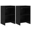 vidaXL Bedside Tables 2 pcs Black Oak 40 x 30 x 60 cm Engineered Wood