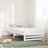 vidaXL Bed Frame with Mattress White 80 x 200 cm Solid Pine Wood