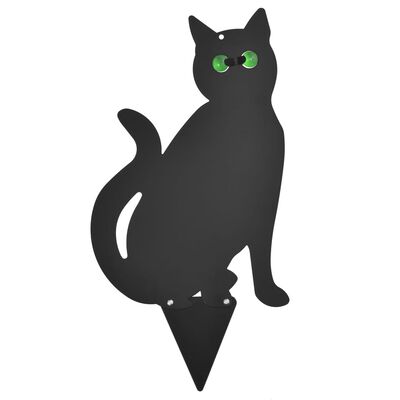 vidaXL 3-Piece Cat Scarer Set Black Steel