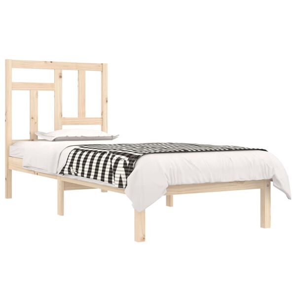 vidaXL Bed Frame without Mattress 90x190 cm Single Solid Wood Pine