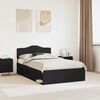 vidaXL Bed Frame with Headboard Black 120 x 200 cm Solid Pine Wood