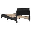 vidaXL Bed Frame "Dover" Black 90x190 cm Single Fabric