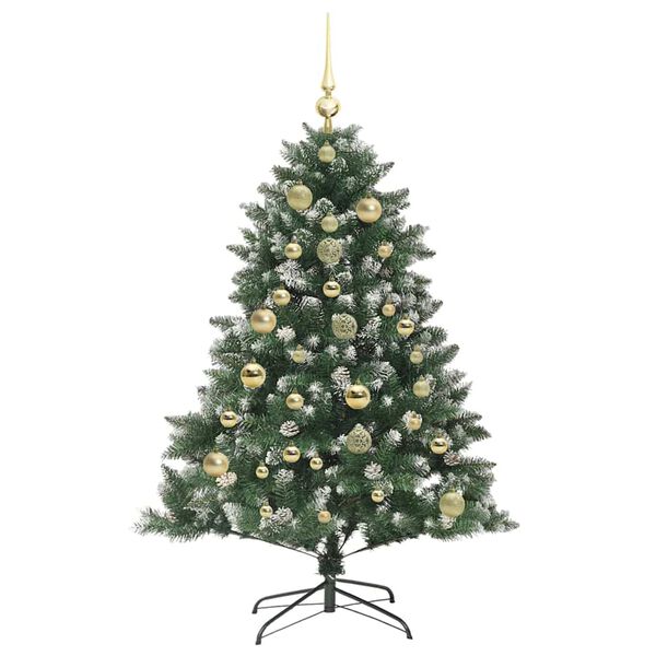 vidaXL Artificial Christmas Tree with 150 LEDs with Stand Green 150 cm