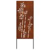 vidaXL Garden Privacy Screen Floral Rusty 50 x 140 cm Weathering Steel