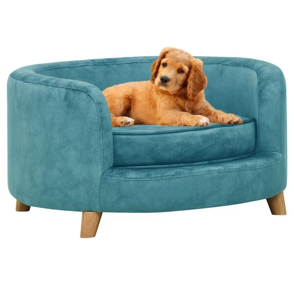 vidaXL Dog Sofa Turquoise 69x69x36 cm Plush