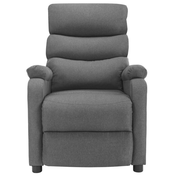 vidaXL Recliner Chair Light Grey Fabric