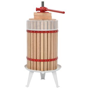 vidaXL Fruit and Wine Press with Cloth Bag 24 L Oak Wood
