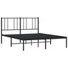 vidaXL Metal Bed Frame without Mattress with Headboard Black 120x200cm