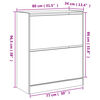 vidaXL Shoe Cabinet White 80x34x96.5 cm Engineered Wood