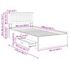 vidaXL Bed Frame with Headboard Old Wood 100 x 200 cm Engineered Wood