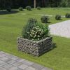 vidaXL Gabion Raised Bed Galvanised Steel 90x90x50 cm