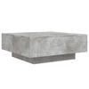 vidaXL Coffee Table with LED Lights Concrete Grey 80x80x31 cm