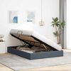 vidaXL Storage Bed with Headboard Dark Grey 135 x 190 cm Velvet