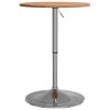 vidaXL Bar Table &Oslash;50x89.5 cm Solid Wood Beech