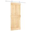 vidaXL Sliding Door 85 x 210 cm Solid Pine Wood (Untreated)
