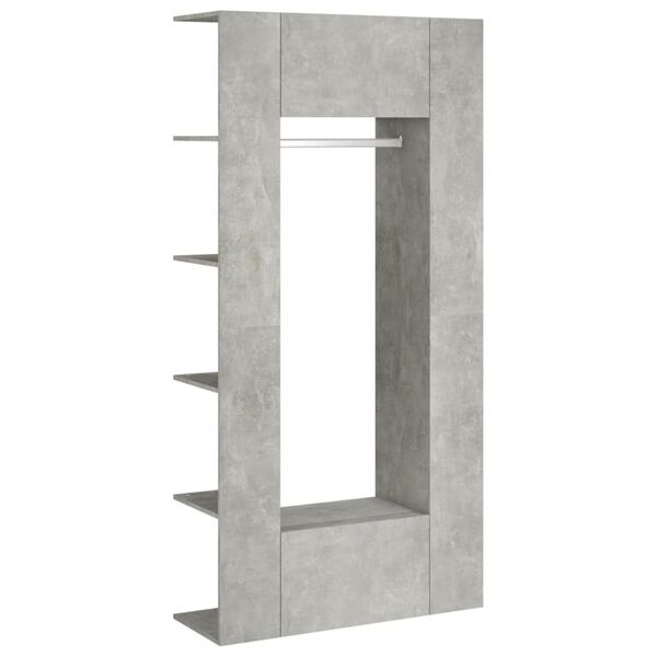 vidaXL Hallway Cabinets 2 pcs Concrete Grey Engineered Wood