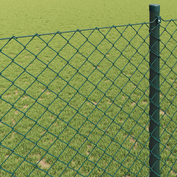 vidaXL Chain Link Fence Green 10 x 0.4 m Steel